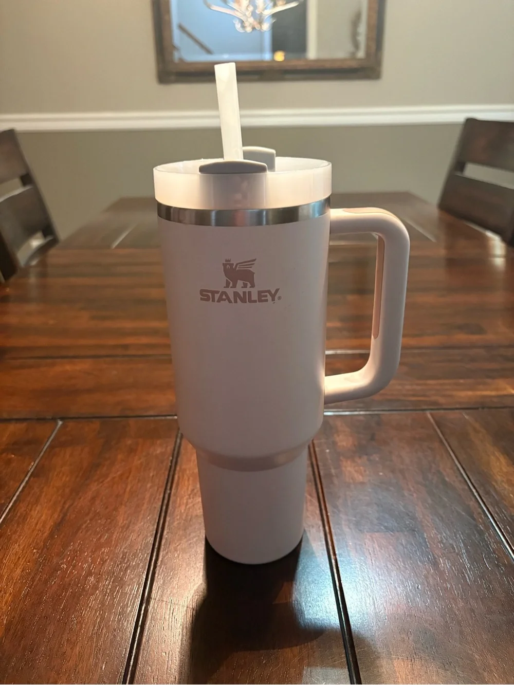40oz Stanley pale pink tumbler cup